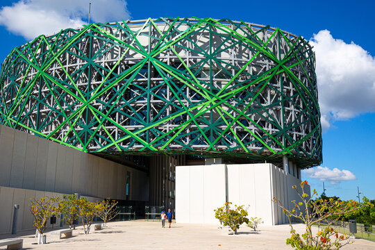 Merida, Mexico – 11 February, 2020: Mayan World Museum Of Merida (Gran Museo Del Mundo Maya) That Offers A View Of Yucatan History And Identity