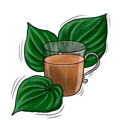 natural herbal kava tea - obrazy, fototapety, plakaty