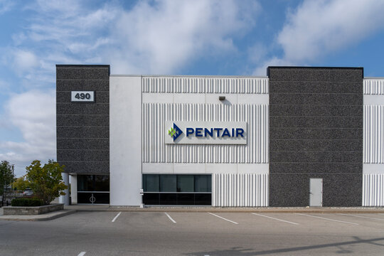 Cambridge, On, Canada - September 27, 2020: Pentair Canada facility building in Cambridge, On, Canada. Pentair plc (PNR) is an American water treatment company. 