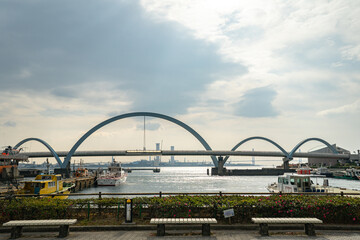 Obraz premium 名古屋港・名古屋ポートタワー周辺風景