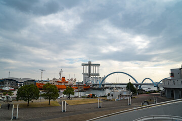 Fototapeta premium 名古屋港・名古屋ポートタワー周辺風景