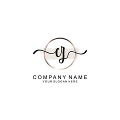 Initial CZ Handwriting, Wedding Monogram Logo Design, Modern Minimalistic and Floral templates for Invitation cards	
