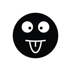 Black solid icon for crazy
