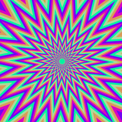 An abstract psychedelic burst background image.