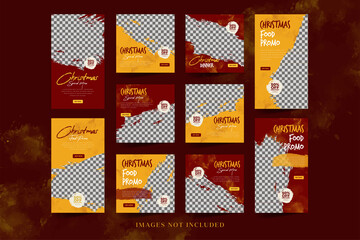 Christmas Food Social Media promotion for Instagram Post and Story Template
