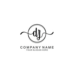 Initial DZ Handwriting, Wedding Monogram Logo Design, Modern Minimalistic and Floral templates for Invitation cards	
