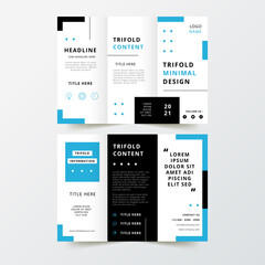 minimal trifold brochure template