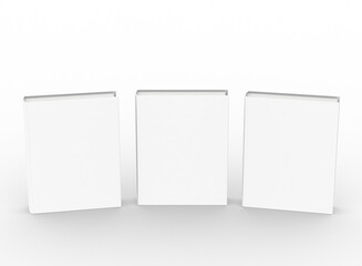 template empty hardcover book mockup set , 3d rendering.