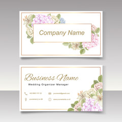 Fototapeta na wymiar Floral business card template