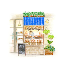 街の小さなパン屋さん