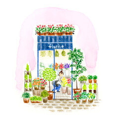 街の小さな花屋さん