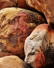 Close up of colorful sand stones