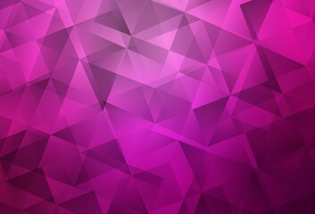 Light Pink vector gradient triangles texture.