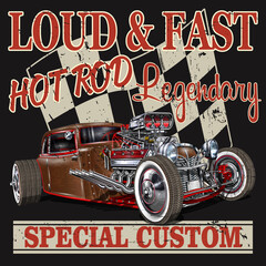 Vintage Hot Rod  poster.