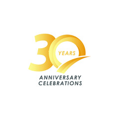30 years anniversary design template.