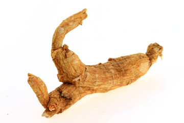 Ginseng on a white background