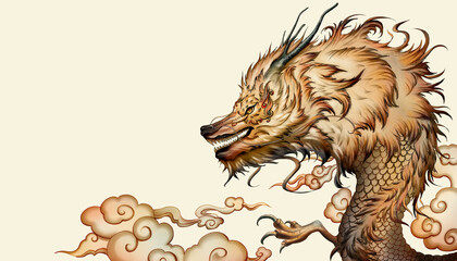 The Chinese mascot dragon. illustration
