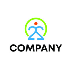 two human logo design