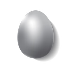 Single vector silver egg.