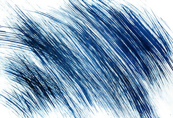 Thickets of bushes with blooming flowers, Wind in her hair Abstract graphics for decoration for...