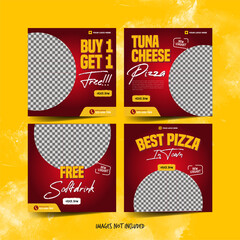 pizza instagram template for social media advertising