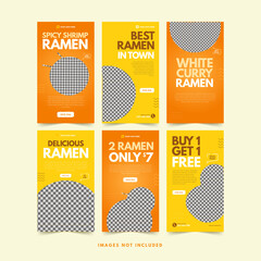 Delicious  Ramen Noodle Instagram Template For Social Media Advertising