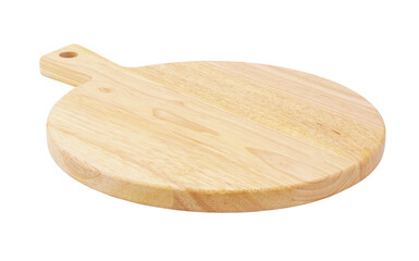 Wooden cutting board isolated on white background