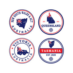 Australia Map Vector , Country Logo
