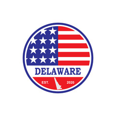 Delaware Map Vector , Country Logo