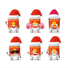 Santa Claus emoticons with beer bottle cartoon character