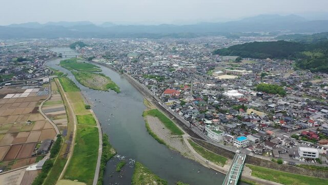 大分県 日田市 川 河川 三隈川 釣り 橋 総合運動公園 市街地 市街 綺麗 川沿い レトロ