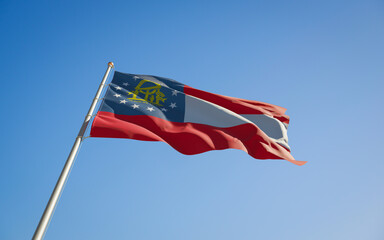Georgia US State Flag low angle