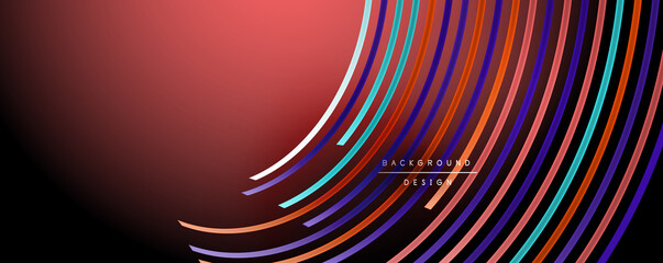 Abstract colorful lines vector background. Internet, big data and technology connections concept, abstract template