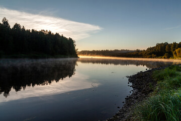 Sunrise over the lake