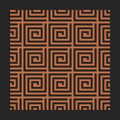Laser cutting seamless tile. Greek meander panel. Jigsaw die cut ornament. Lacy cutout silhouette stencil. Fretwork maze pattern. Vector template for paper cutting, metal and woodcut.