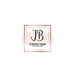 Initial JB Handwriting, Wedding Monogram Logo Design, Modern Minimalistic and Floral templates for Invitation cards	
