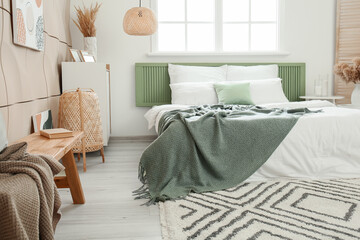 Interior of modern stylish bedroom