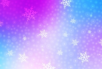 Light Pink, Blue vector backdrop in holiday style.