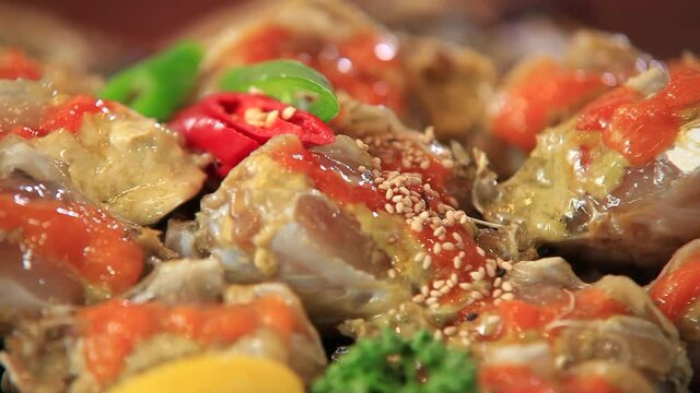 Cooked Korean traditional soy sauce crab recipe
It was filmed as a video.