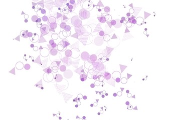 Light Purple vector template with crystals, circles.