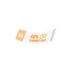 Sales Vector badges for Labels, Tags, Web Stickers, New offer, Discount 80%.