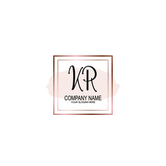 Initial KR Handwriting, Wedding Monogram Logo Design, Modern Minimalistic and Floral templates for Invitation cards	
