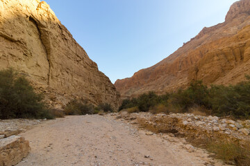 Desert mountains in Ein Gedi National Nature Reserve, Israel