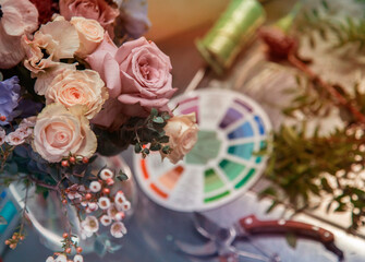 hand made designer bouquet of flowers in the Floristics Studio
