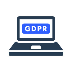 GDPR laptop security icon