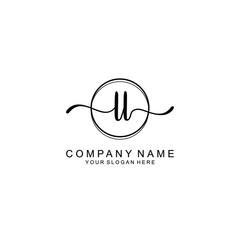 Initial LL Handwriting, Wedding Monogram Logo Design, Modern Minimalistic and Floral templates for Invitation cards	
