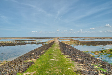 chemin vers horizons sur plage de l'île de Ré en été en France 