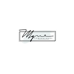 Initial MQ Handwriting, Wedding Monogram Logo Design, Modern Minimalistic and Floral templates for Invitation cards	
