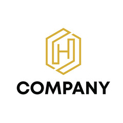 letter H with hexagon logo