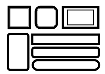 シンプルなアイコン枠素材